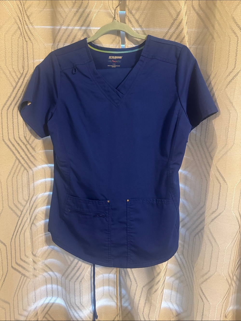 Scrubstar Women's Royal Blue V-Neck Short Sleeve Scrub Top with Pants